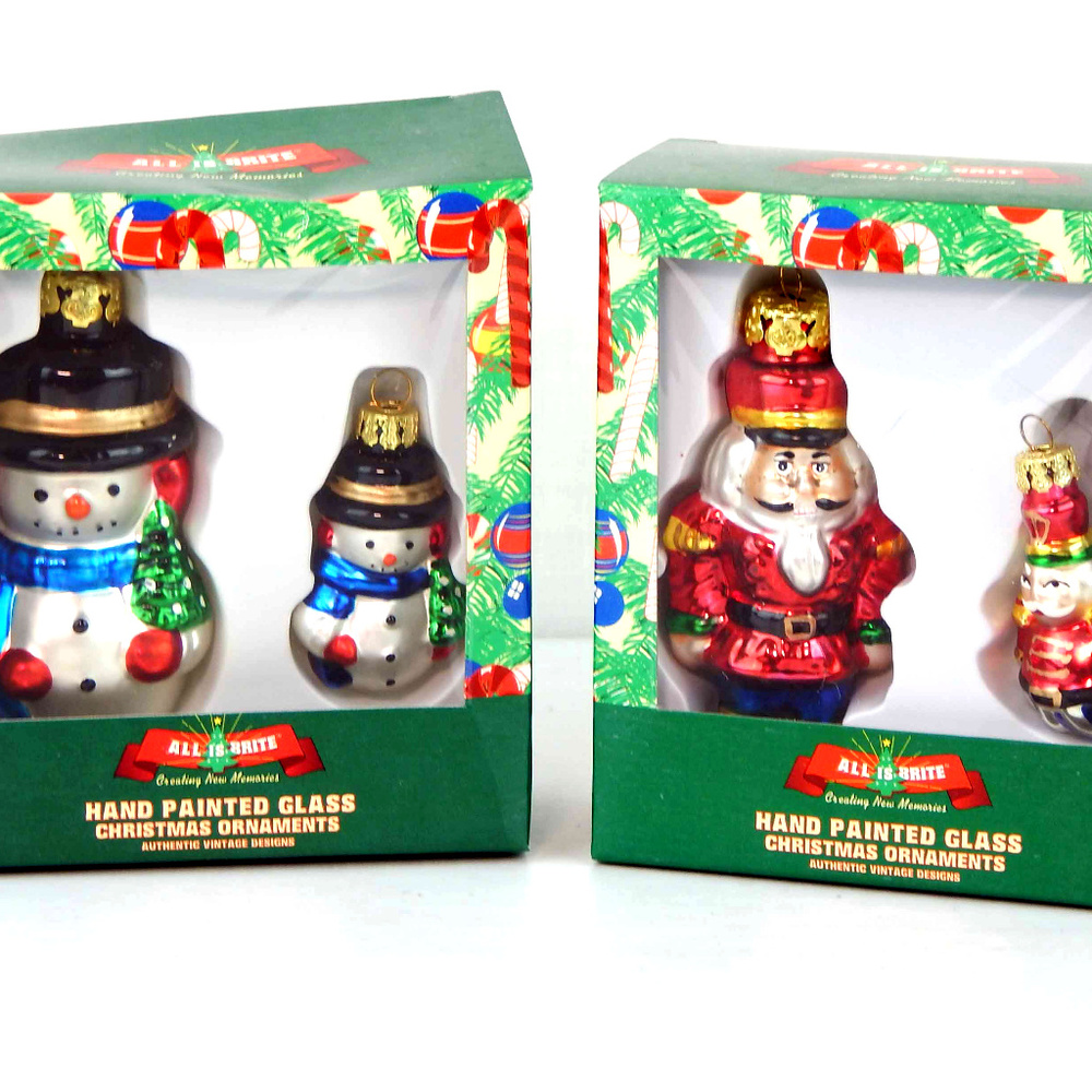 All Is Brite Glass Christmas Ornaments